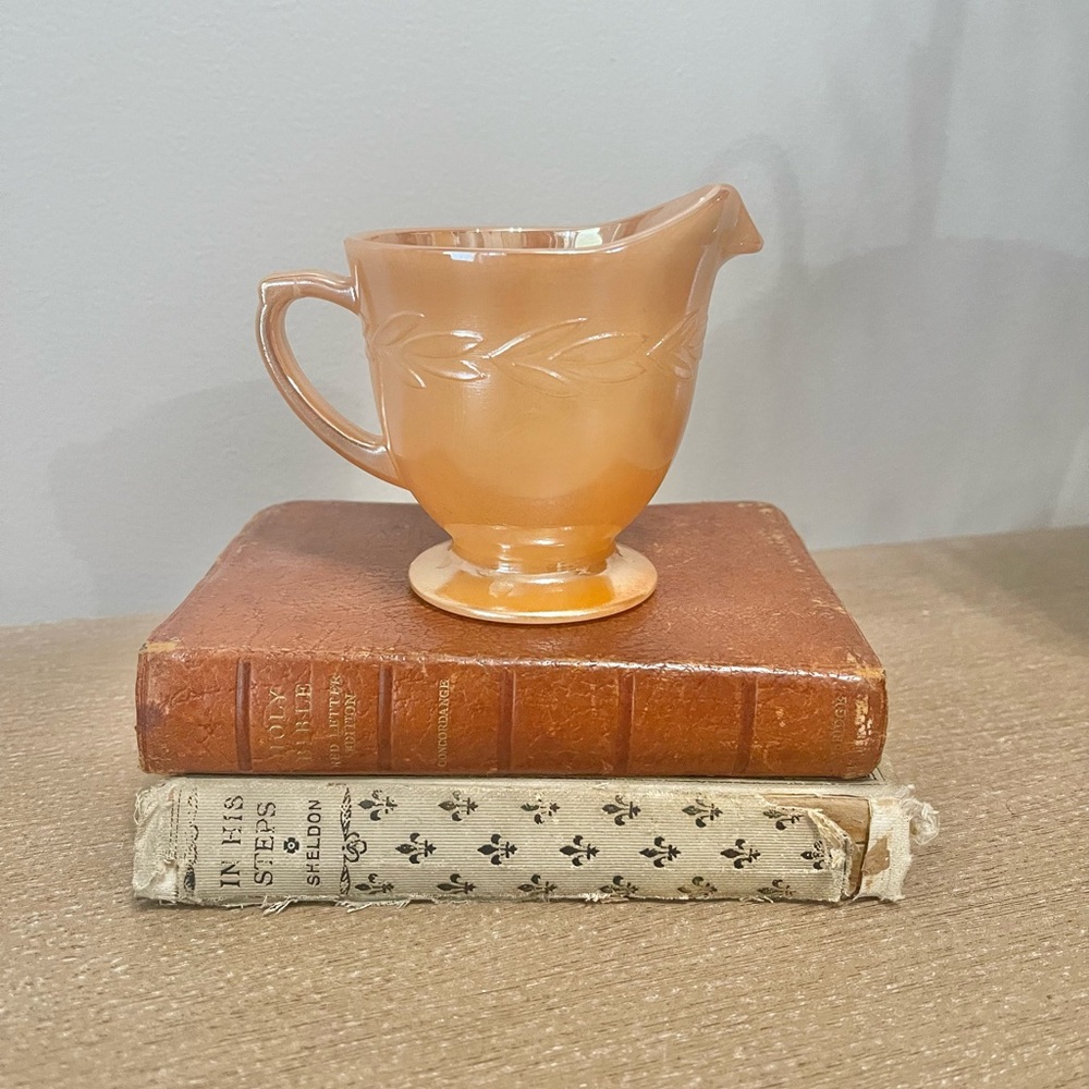 Vintage Orange Creamer Pitcher